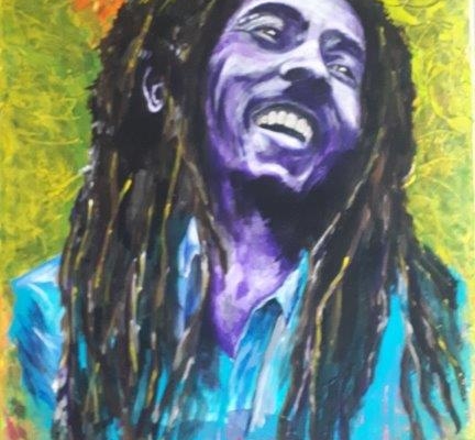 Bob Marley 120x80 cm, prijs op aanvraag